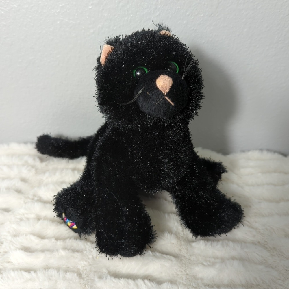 Ganz Webkinz Black Cat HM‎ 135 8" Plush Stuffed Animal NO CODE